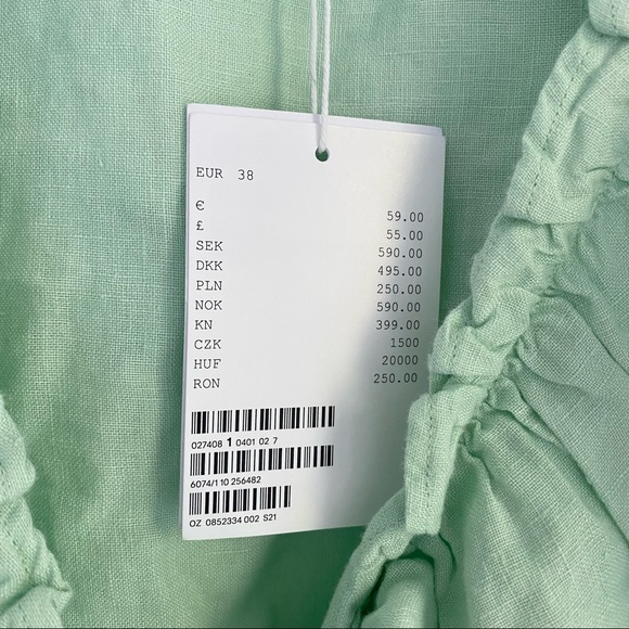 [Brand New] & Other Stories Linen Ruffled Crop Top - US 6 / EUR 38 - Picture 6 of 7